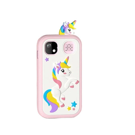ユニコーンと一緒!キッズカメラ付きおもちゃスマホ