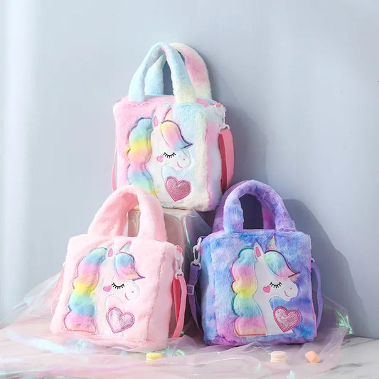 ふわふわユニコーンのショルダーバッグ