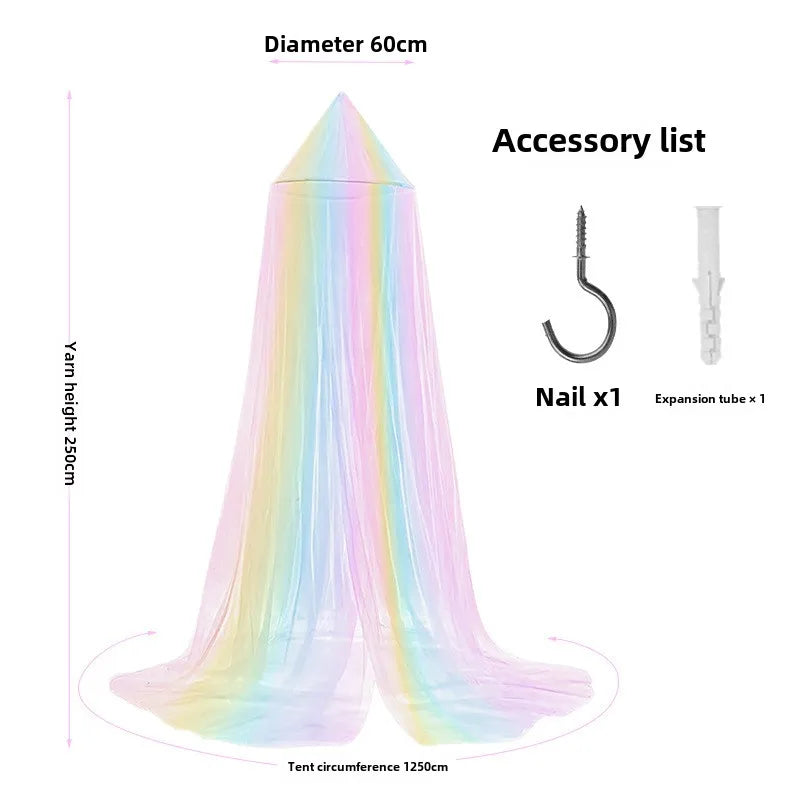 【ドリーミング・レインボー】ベビー&キッズ用 天蓋/ベッドキャノピー